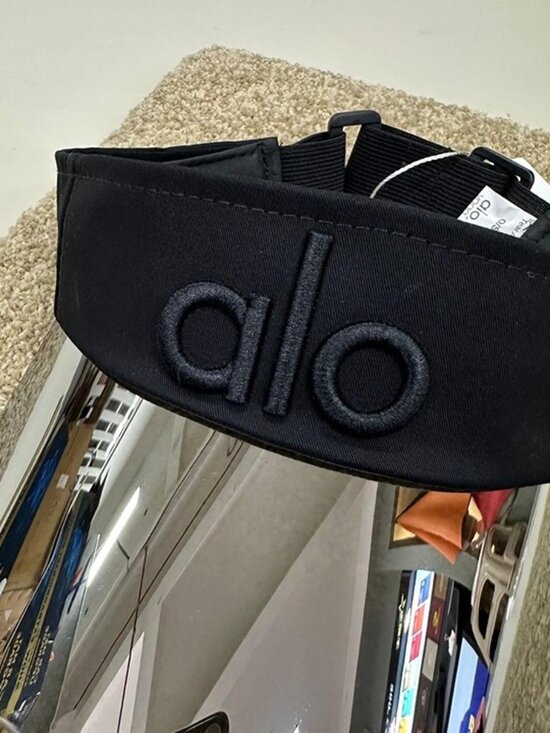 Alo Black Visor with Silver Brim & Alo Yoga Black Tennis Hat main image 4